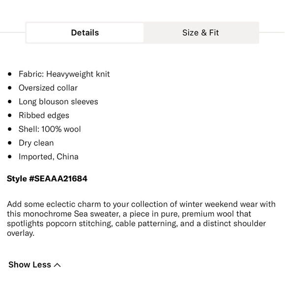 Sea New York Pernilla Popcorn Sweater XXS - Picture 7 of 9